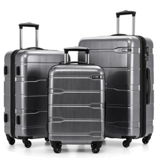 Coolife 3-Piece Hardside Luggage Set with TSA Lock (20/24/28 inch)