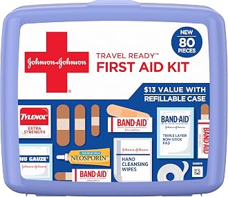 BAND-AID Brand Travel Ready 80-Piece Portable First Aid Kit