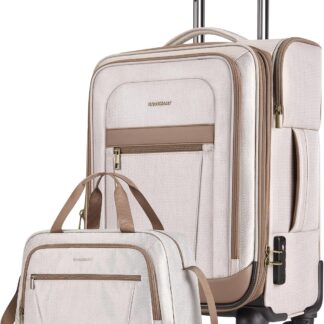 BAGSMART 20" Softside Expandable Carry-On Spinner