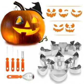 imarku 36-Piece Professional Pumpkin Carving Tool Set with 25 Stencils and Storage Bag