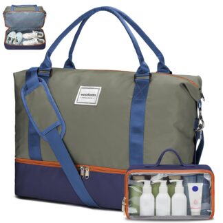WOOMADA Weekender Bag for Women with Toiletry Bag