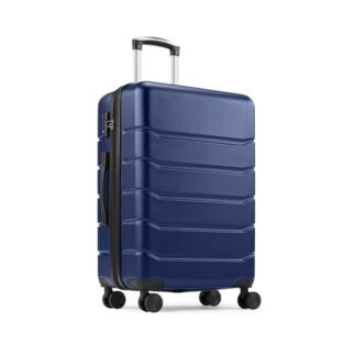 GDFStudio 20 Inch Expandable Hardside Carry-On with TSA Lock, Spinner Wheels (Blue)