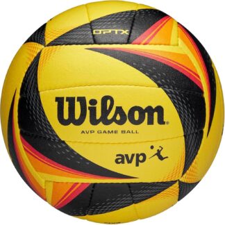 WILSON AVP OPTX Game Volleyball - Official Size, Yellow/Black