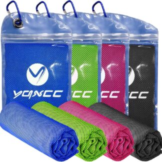 YQXCC 4 Pack Cooling Towels (47"x12"), Ice Cool Towels for Neck & Face