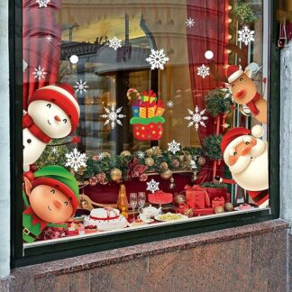 XIMISHOP 82pcs Christmas Snowflake Window Clings