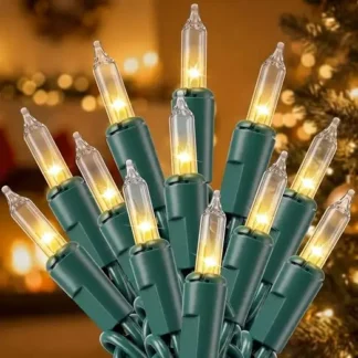 Joiedomi 100 Count Clear Christmas String Lights, 19.4ft