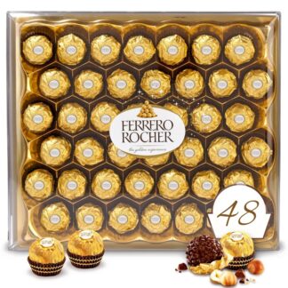 Ferrero Rocher Fine Hazelnut Milk Chocolates, 48 Count