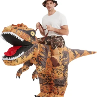 GOOSH Inflatable Dinosaur Costume Adults Halloween Party Blow up T Rex Outfit (72 INCH)