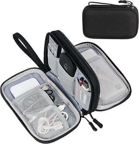FYY Electronic Organizer, Travel Tech Pouch, Medium Black