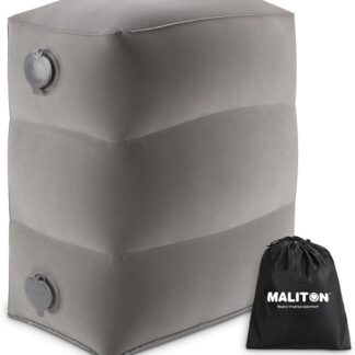 Maliton Inflatable Travel Footrest Pillow, Grey