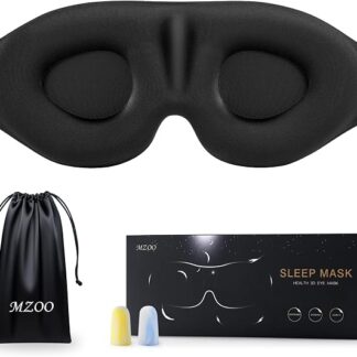 MZOO Luxury 3D Contoured Sleep Mask, Black
