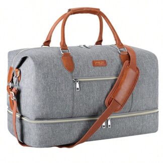 Weekend Travel Duffel Bag with Shoe Compartment