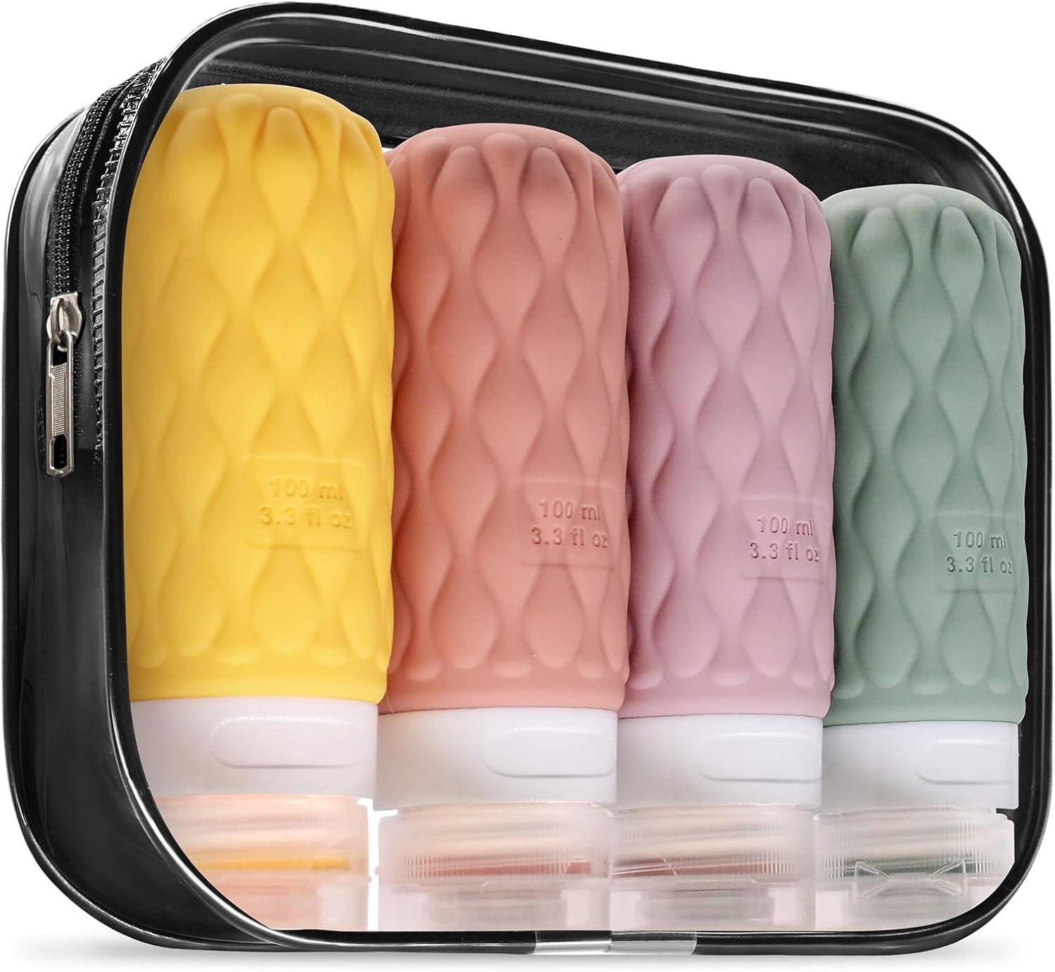 TSA-Approved Silicone Travel Bottle Set (3 oz)