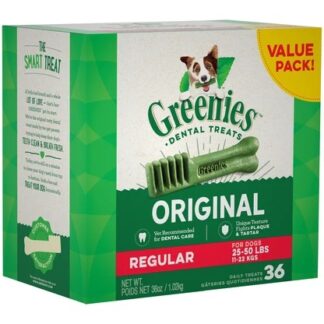 Greenies Original Regular Dental Dog Treats, 36 oz (36 Count)