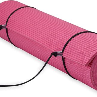 Gaiam Essentials Premium Yoga Mat with Carrier Sling, Pink