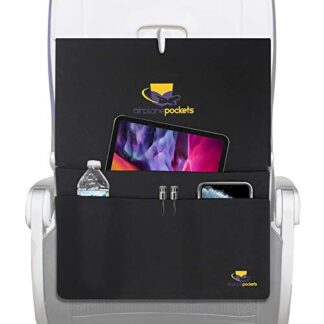 Airplane Pockets Airplane Tray Table Cover, Seat Back Organizer with 4 Expandable Pockets