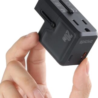 EPICKA Universal Travel Adapter, Pocket 111, 20W USB-C PD Fast Charging